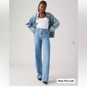 Levi's Ribcage Wide Leg 25x32 Splash Zone